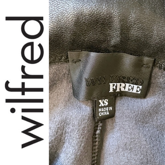 EUC WILFRED FREE Daria Pant in black vegan leather, XS - Picture 8 of 11